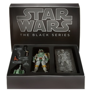 Sorry guy in Hasbro line. The Boba Fett black warped time and actually sold out BEFORE the convention.